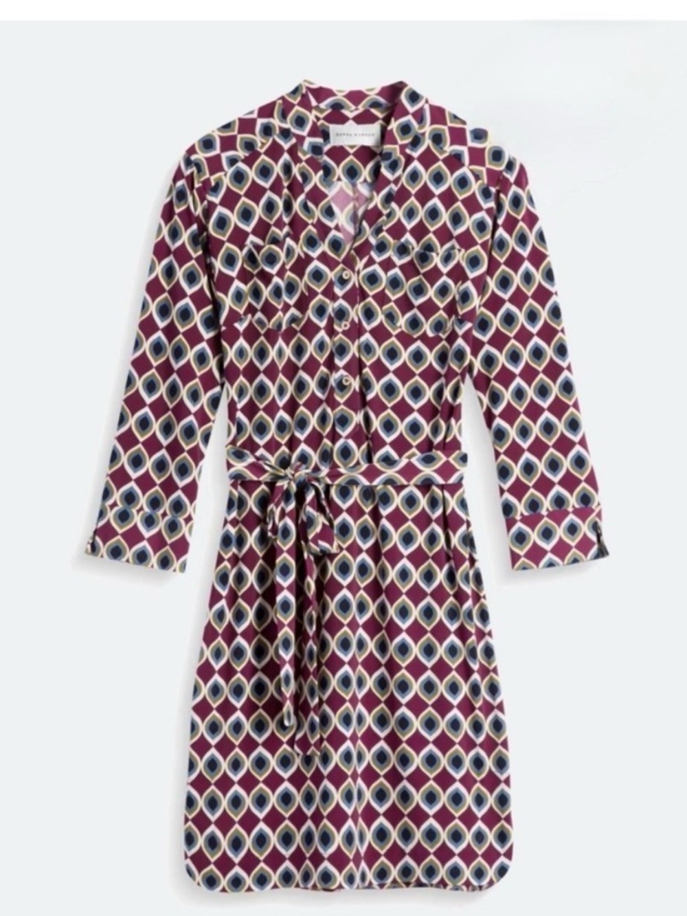 Donna Morgan Jamison Jersey Shirt Dress. Sz 4P